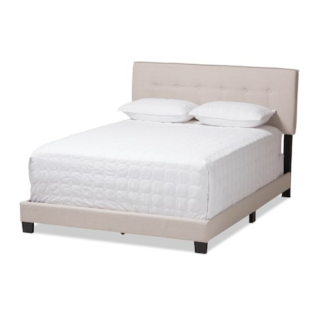 Baxton Studio Audrey Modern Light Beige Upholstered Full Size Bed 146-8233